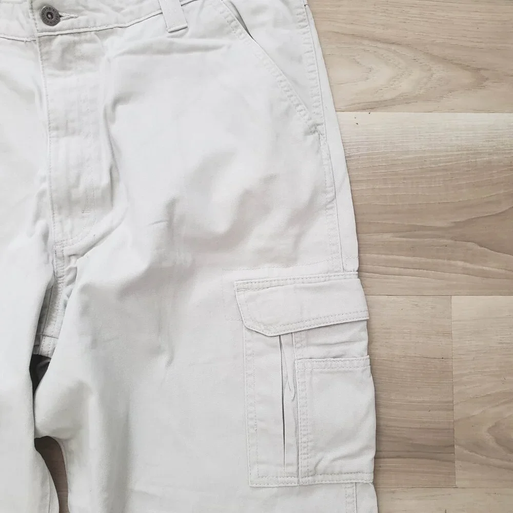 Wrangler Men's Cargo Trouser Pants Cream Khaki Size 38